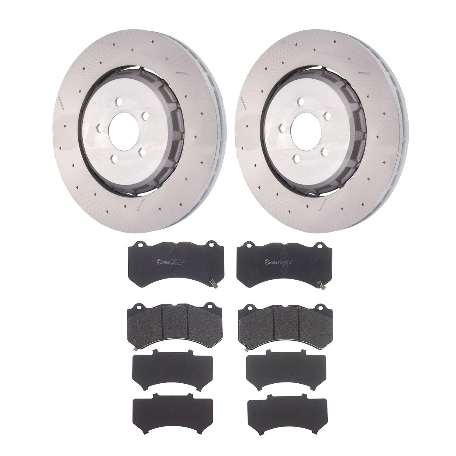 Front Brake Kit with Drilled Rotors & Brembo Pads for Challenger Charger (2015–2023)