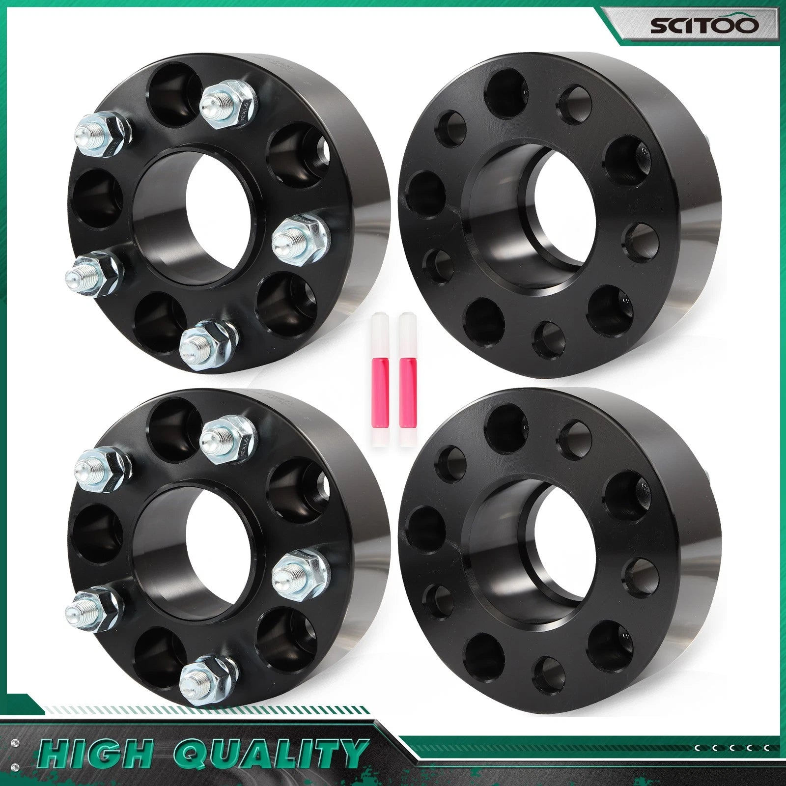 Set of 4 Wheel Spacers 2" 5x4.5" M12x1.5 67.1mm for Jeep Compass (2007–2017)