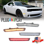 4X Clear LED Side Marker Lights for Dodge Challenger (2018–2022)