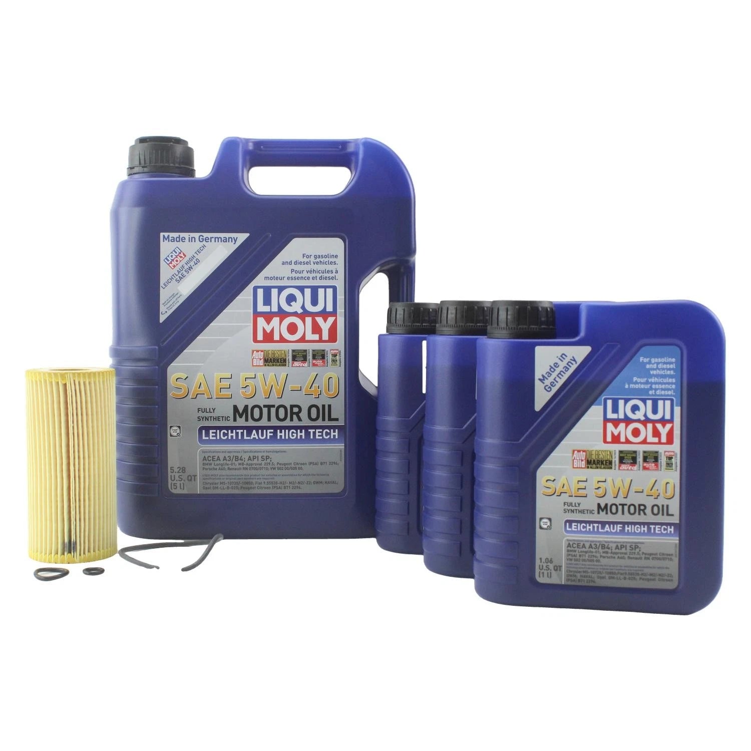 Oil Change Kit for Mercedes OM648 (8L Liqui Moly Leichtlauf 5W40)