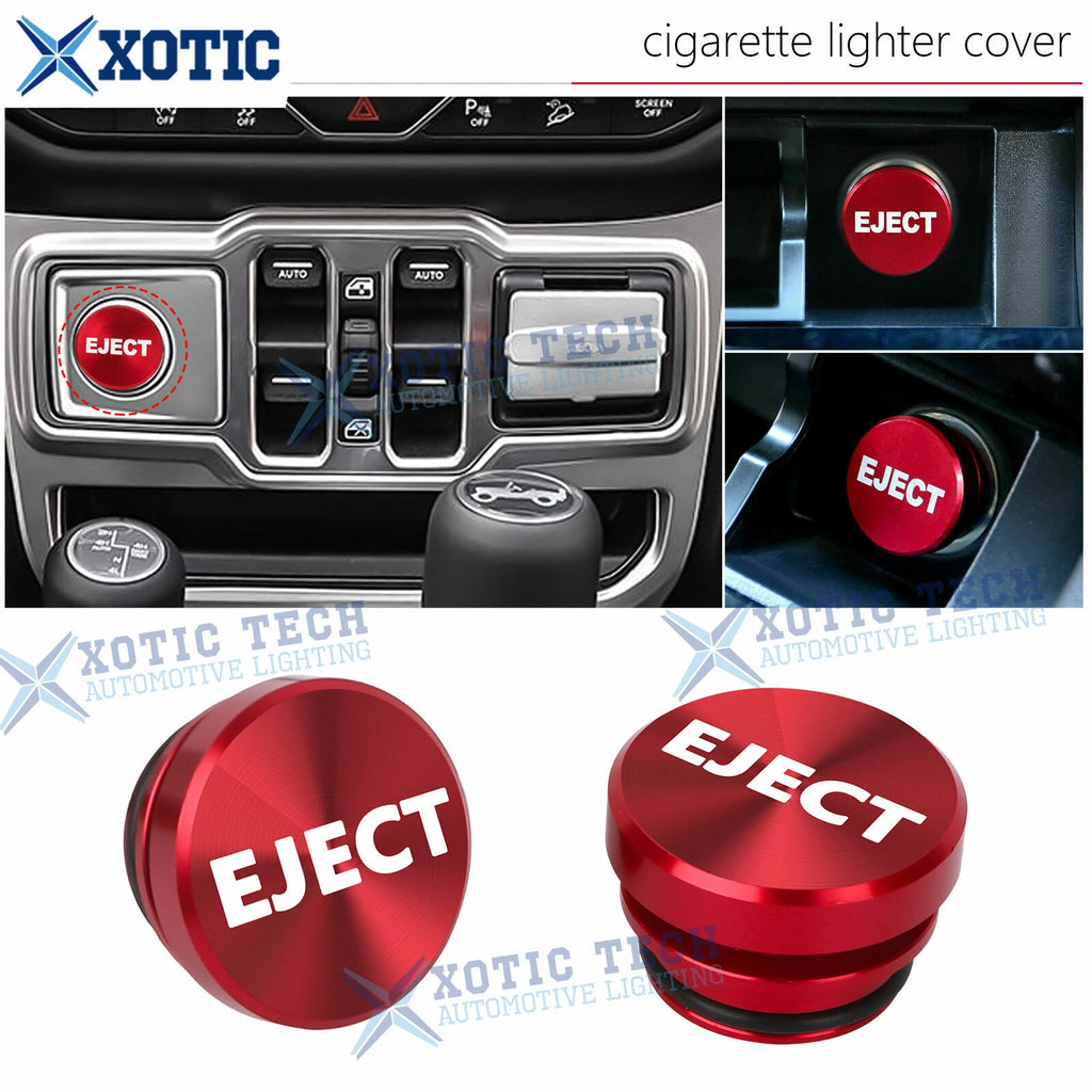 Red Aluminum Alloy Eject Button Cigarette Lighter Cover for Car (2000–2020)