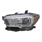 Black Driver Halogen Headlight Assembly w/LED Daytime Running Lamps w/Fog Lamps
