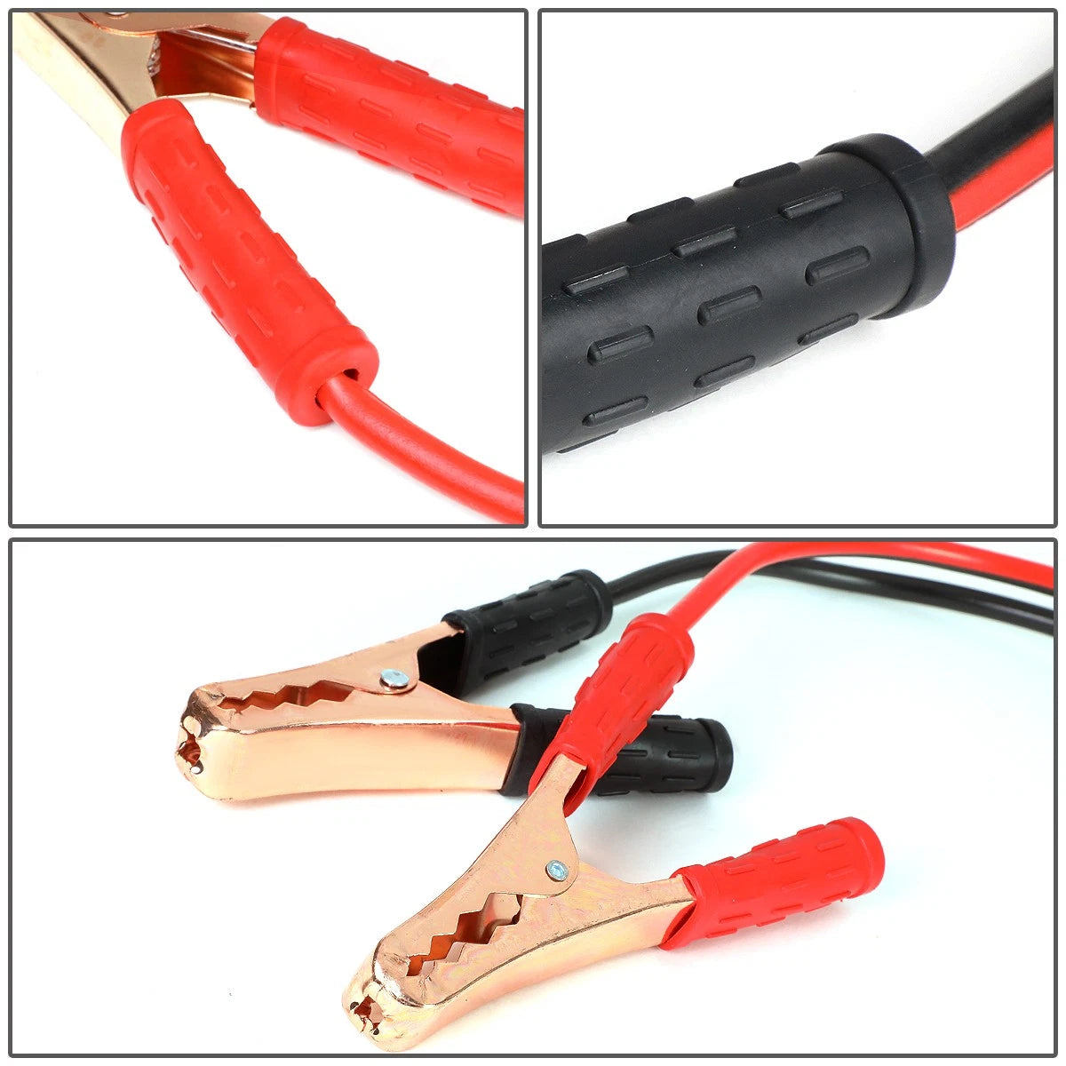 10 Gauge Battery Booster Cable for Emergency Power (12 ft, 200 AMP)