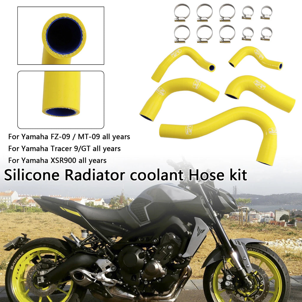 Silicone Radiator Coolant Hose for Yamaha MT-09 XSR900 Tracer (All Years)