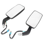 8mm/10mm Moto Left & Right Rear View Side Mirrors with LED Signal Light for Car
