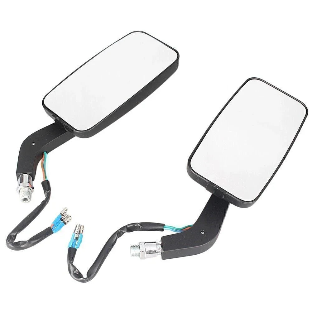 8mm/10mm Moto Left & Right Rear View Side Mirrors with LED Signal Light for Car