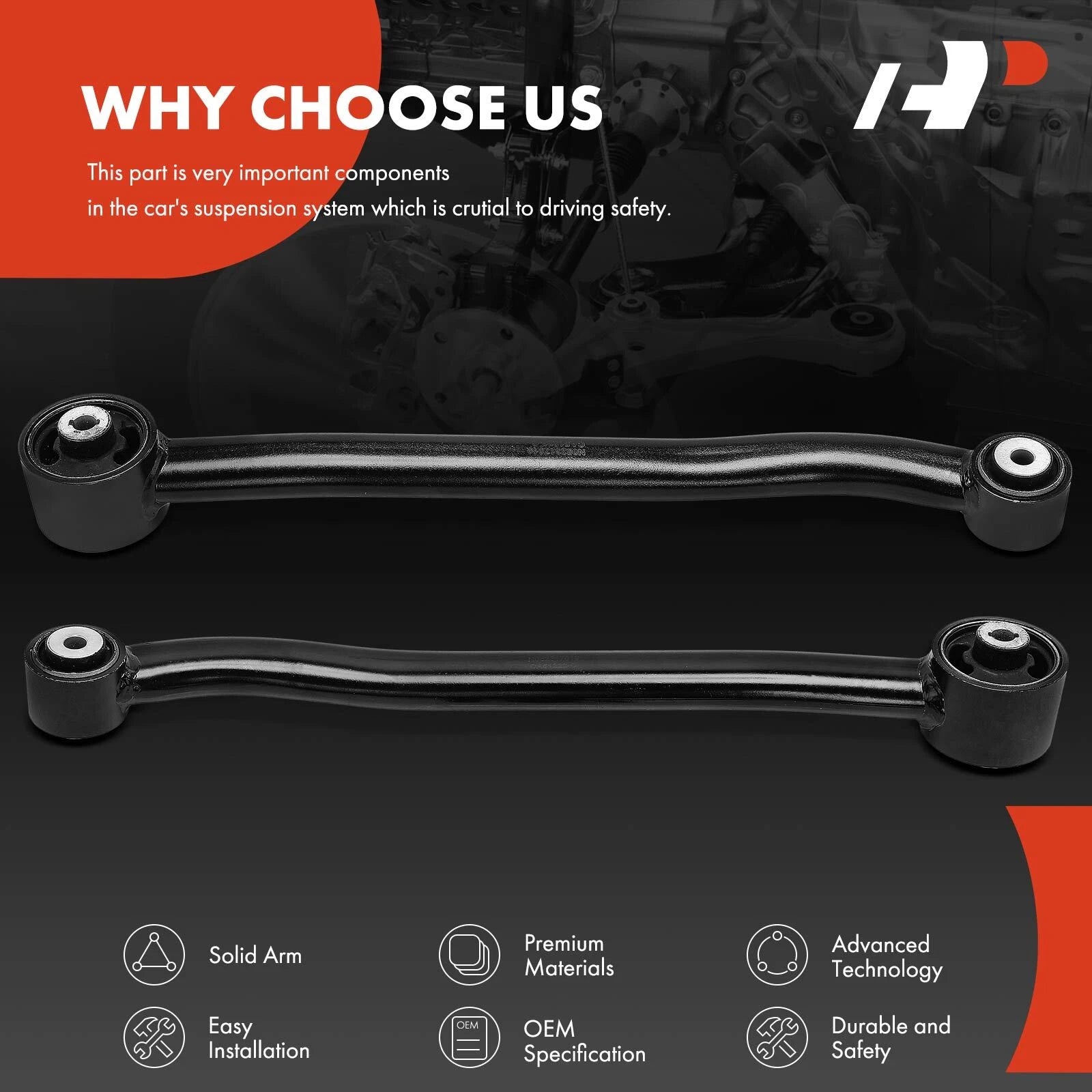 2X Rear Side Trailing Arm for Jeep Compass Renegade (2017-2023)