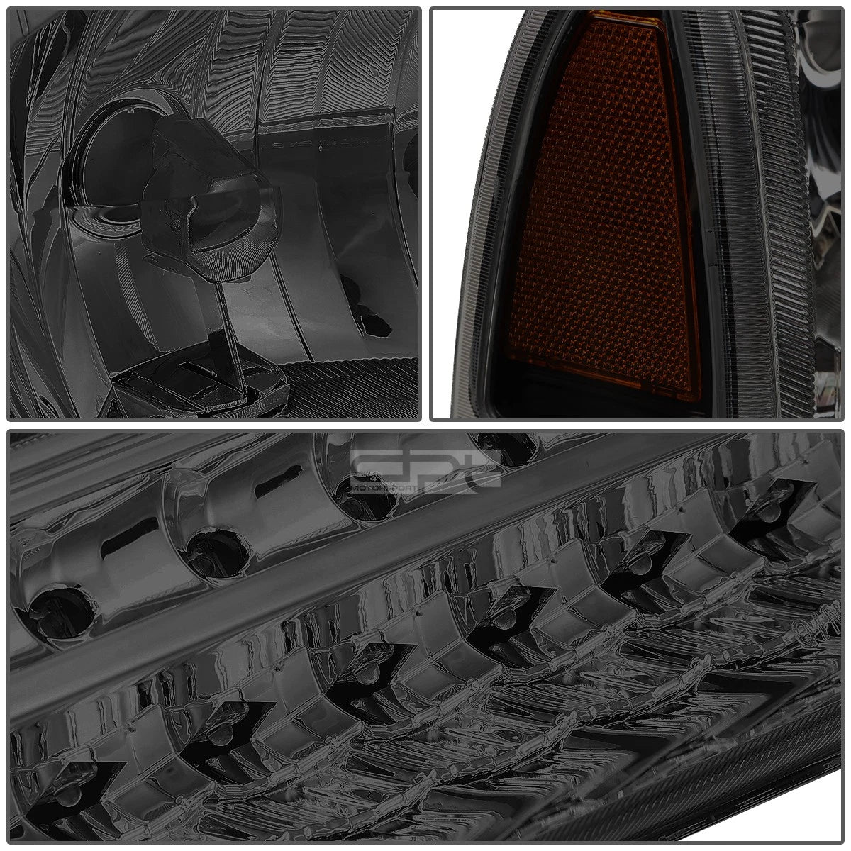 2X Smoked/Amber LED Signal Headlights for Ford Super Duty (1999–2004)