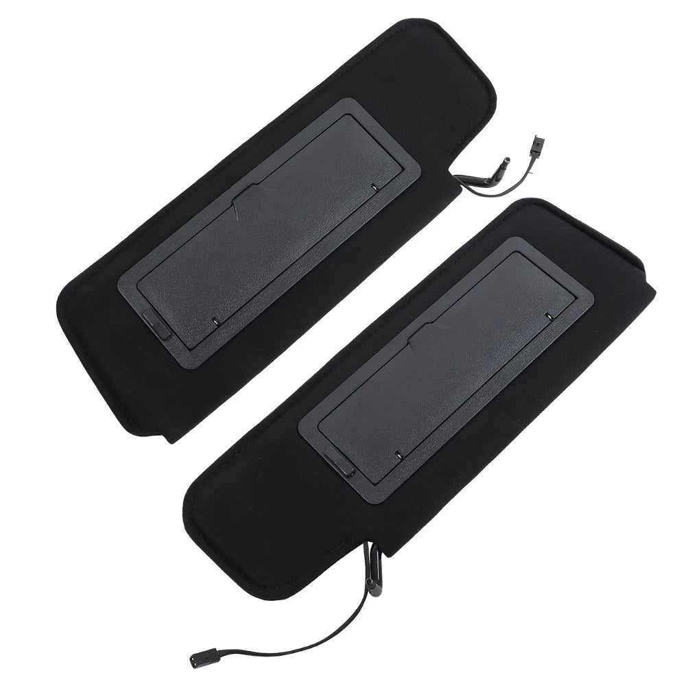 Pair Black Sunvisors with LED Light for Chevy Corvette C4 (1984-1996)