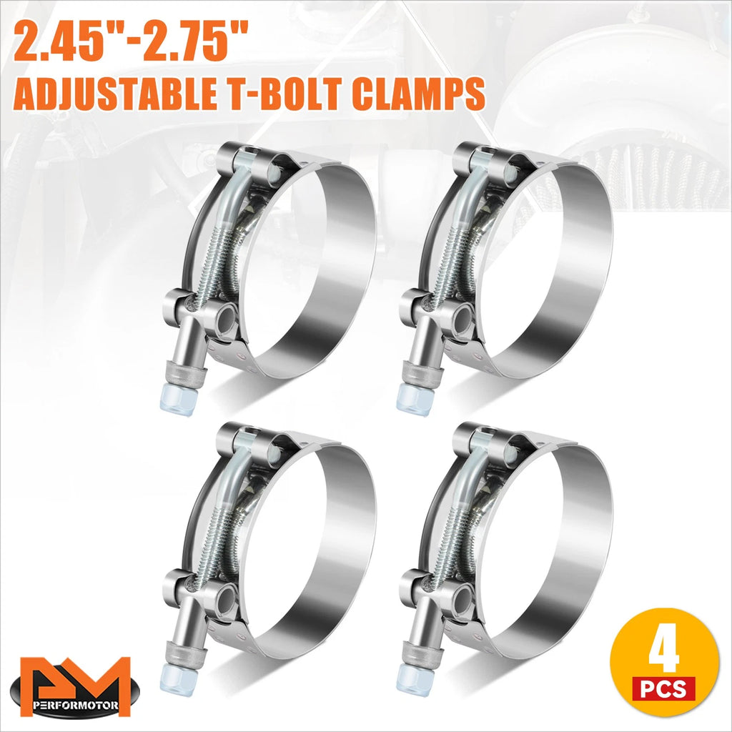 2.25'' Stainless Steel T-Bolt Clamps for Turbo Intake (Universal)