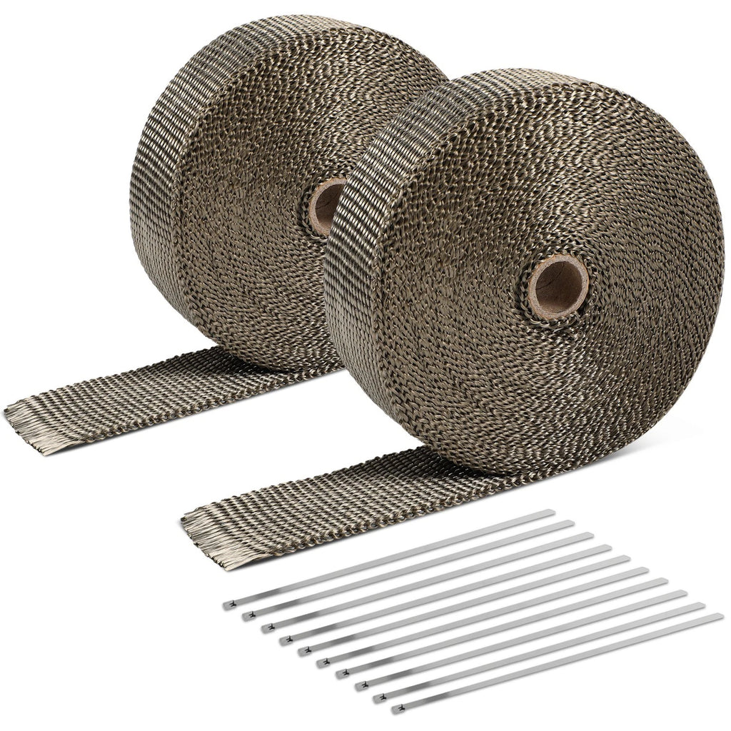 2" Wide Exhaust Header Wrap for Universal Applications (50Ft, 10PC Ties)