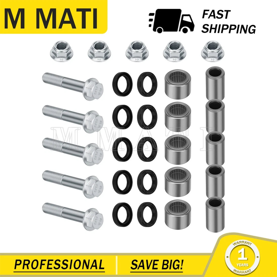 Swing Arm Linkage Bearing Kit & Bolt for Honda Sportrax TRX400X TRX400EX (2004–2009)