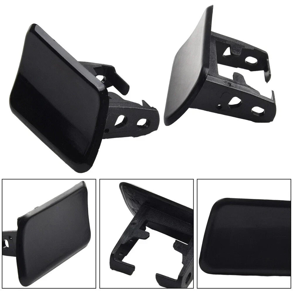 Black Headlight Washer Nozzle Cover Caps  for BMW X3 (2004-2010)