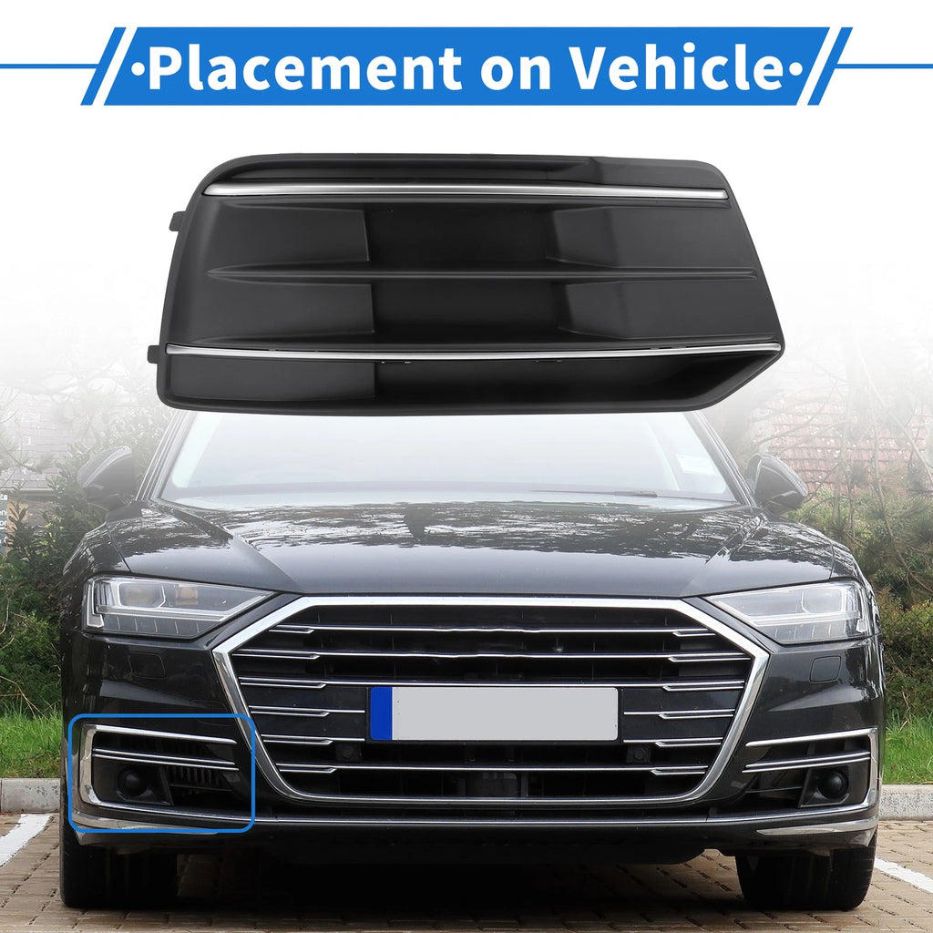 Fog Light Grill for Audi Q5 (2018–2020) No. 80A807680D Black Silver Tone