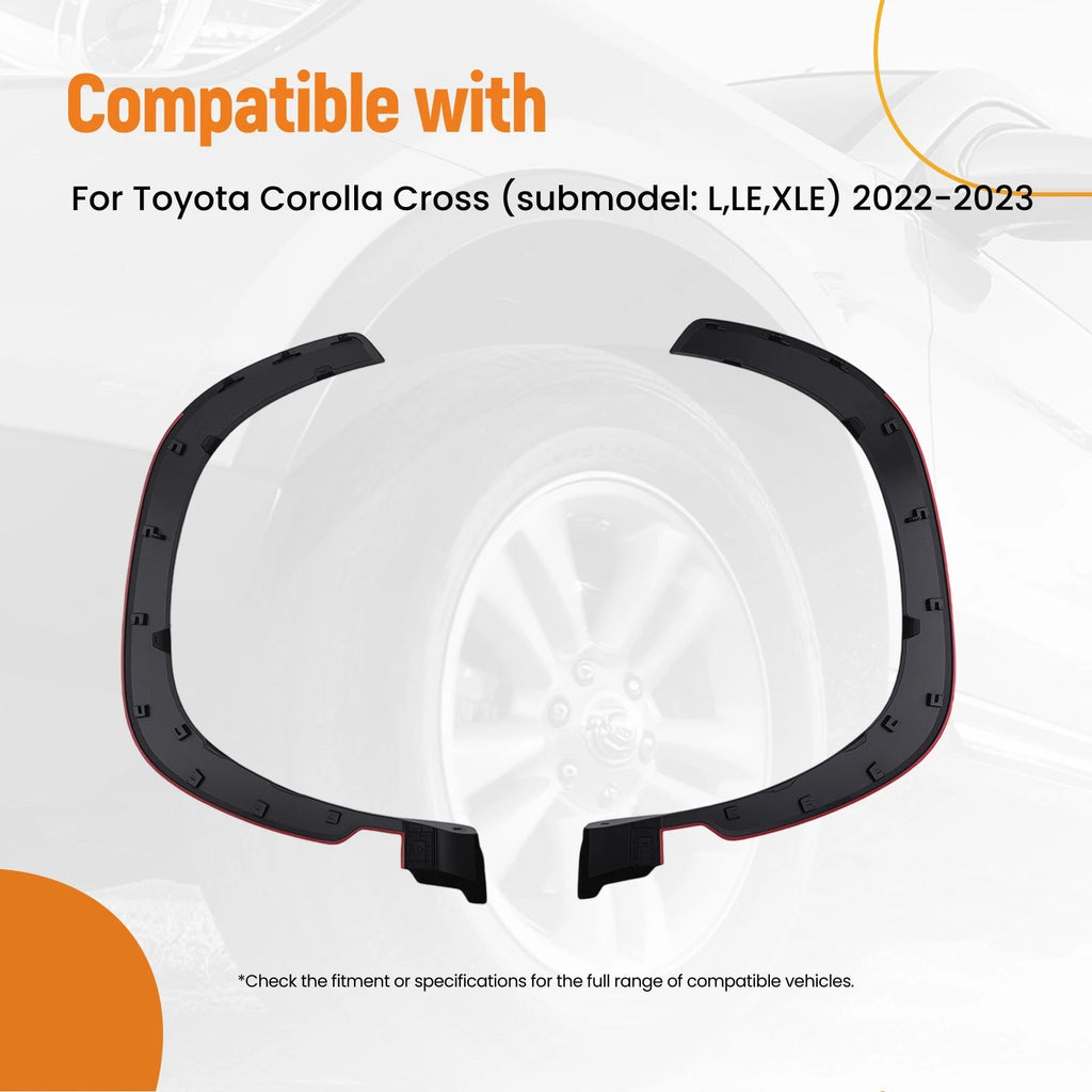 Front Fender Arch Flare for Toyota Corolla Cross L LE XLE (2022–2023)