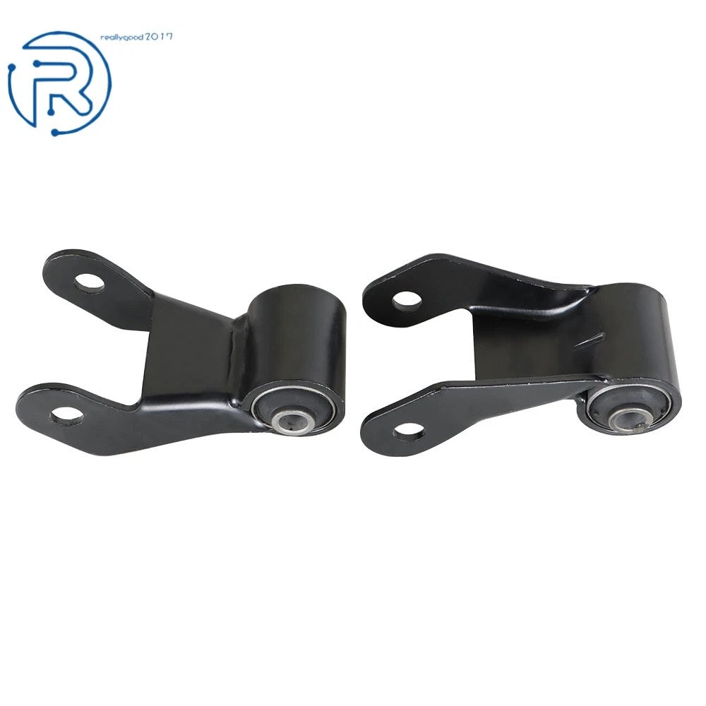 Set of 2 Rear Leaf Spring Shackle Brackets for Chevy GMC Sierra (1999-2013)