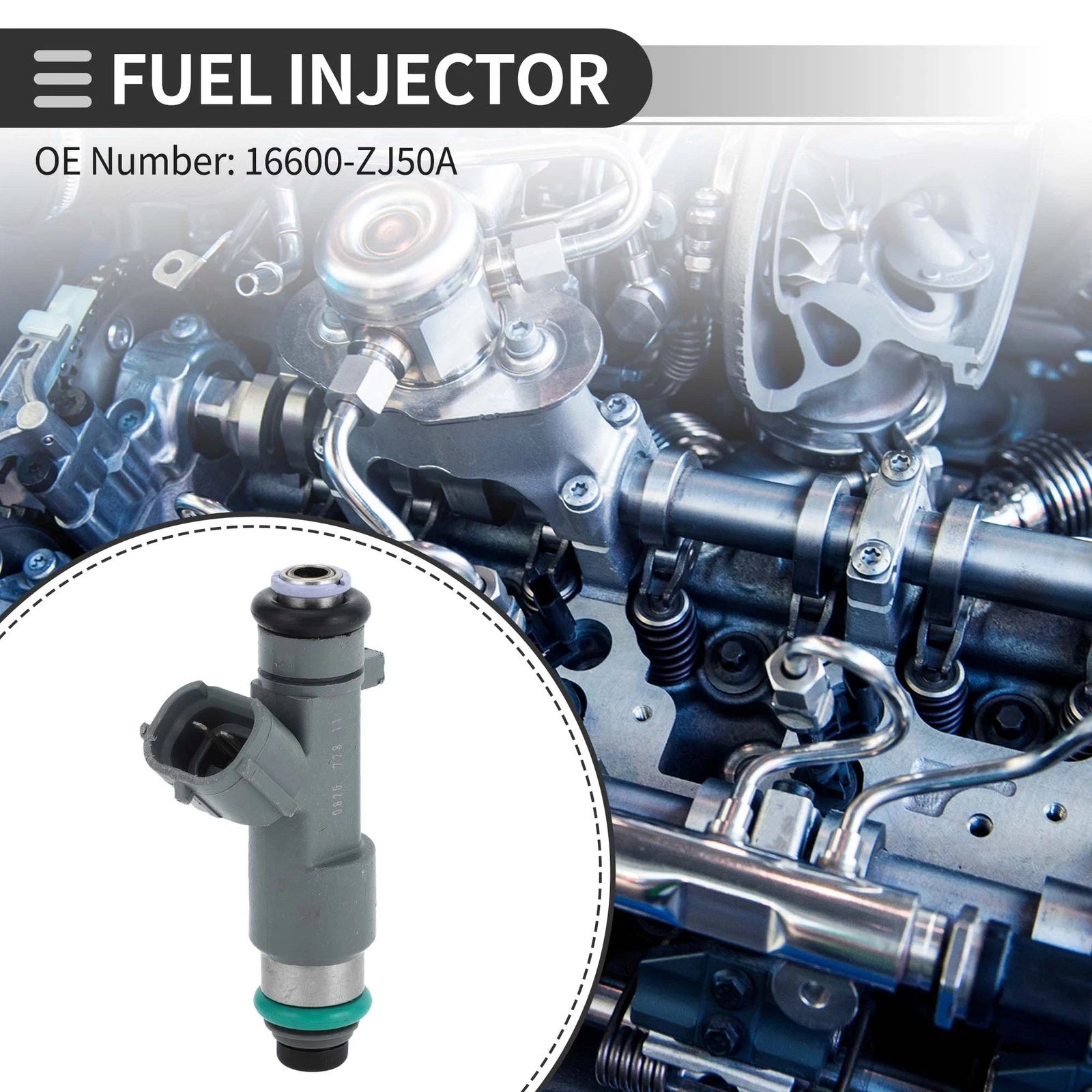 Fuel Injector No. 16600-ZJ50A for Nissan Armada (2011–2015) 5.6L Gray