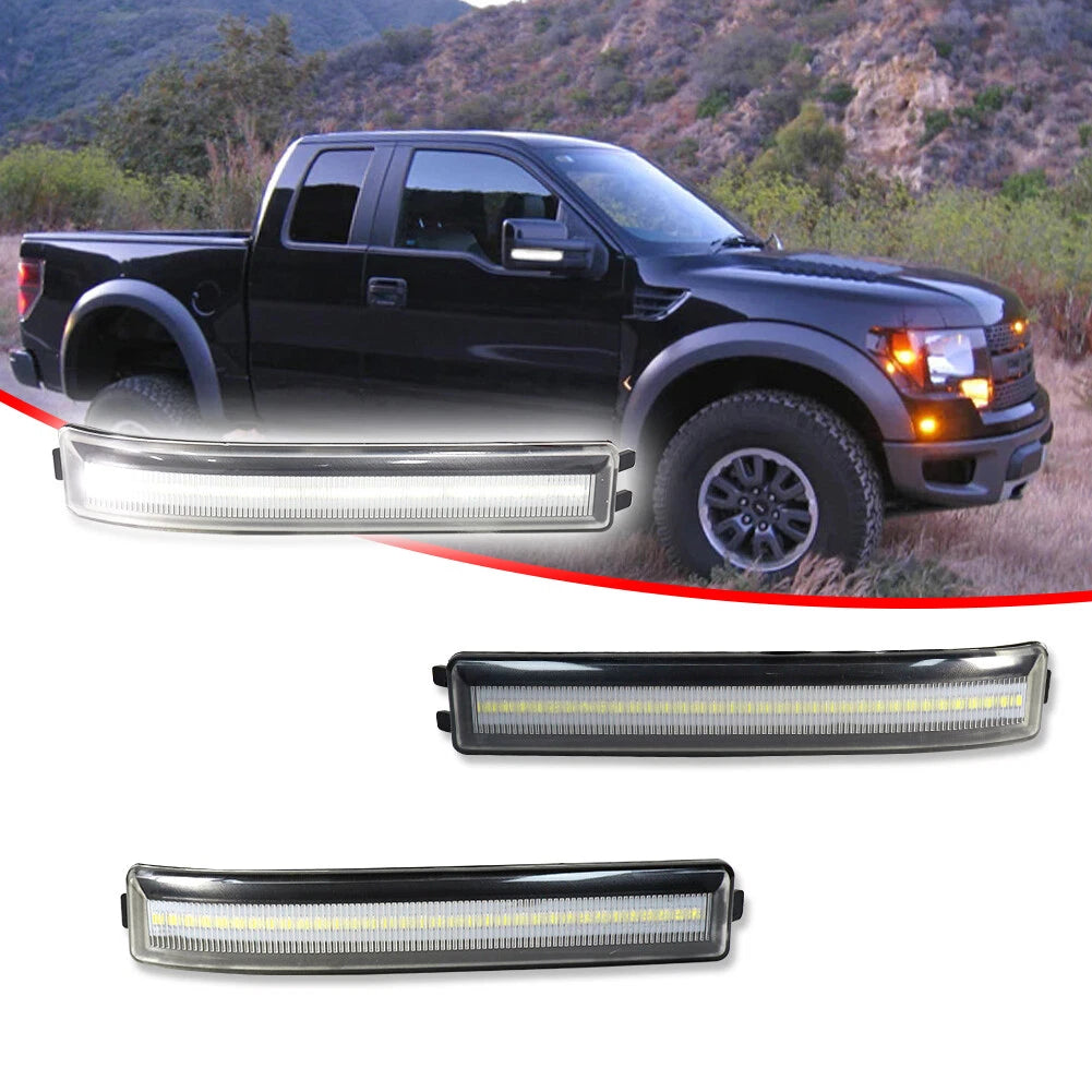 White LED Side Mirror Turn Signal Light for Ford F150 (2009–2014)