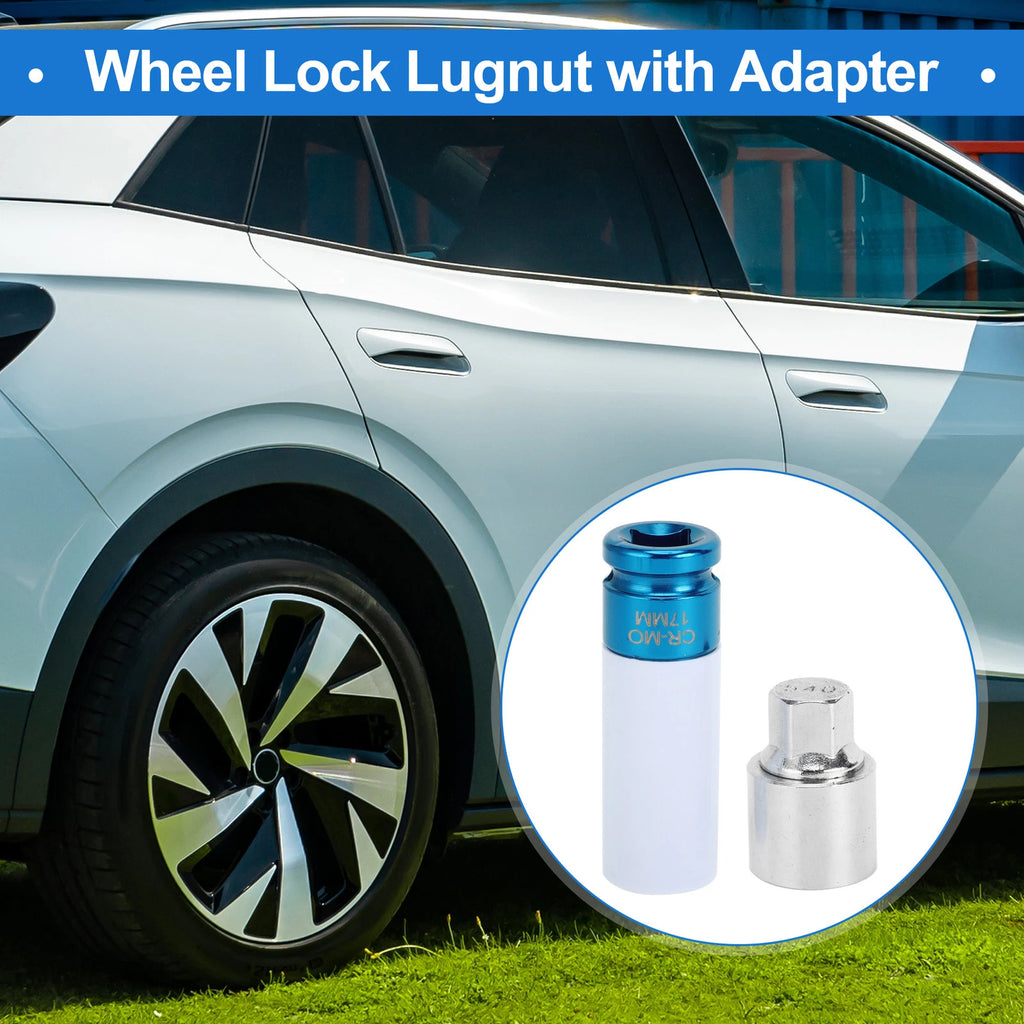 Set of 4 Wheel Lock Lug Nuts for VW (with Antitheft Removal Key)