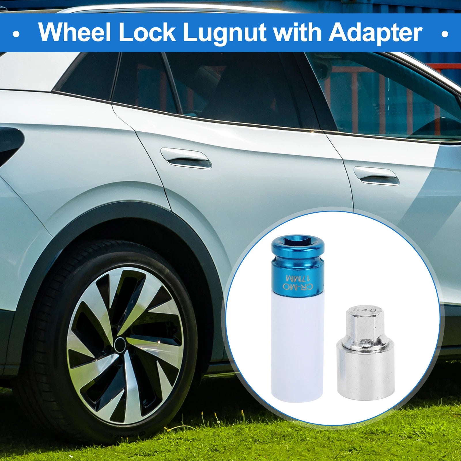 Set of 4 Wheel Lock Lug Nuts for VW (with Antitheft Removal Key)