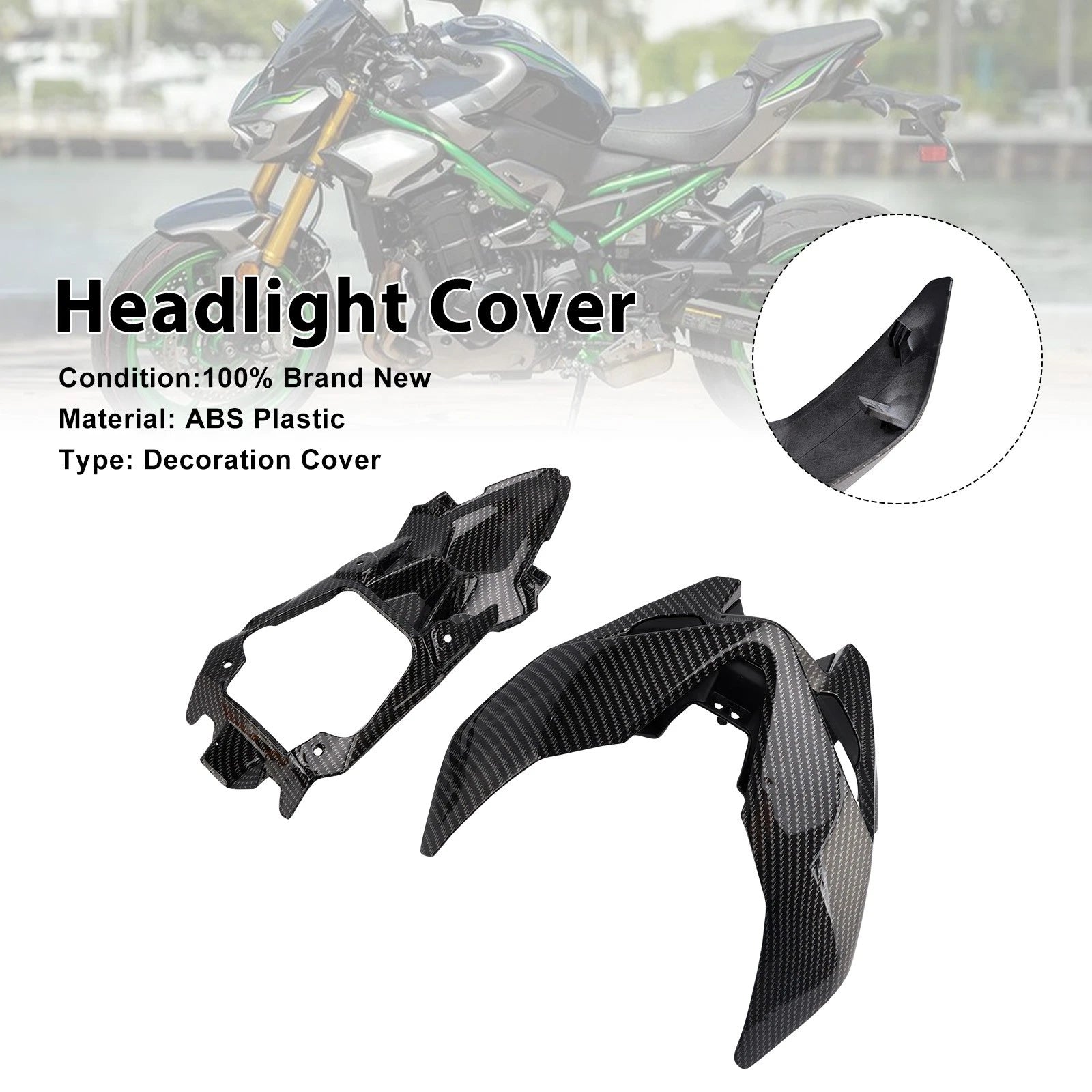 Front Nose Headlight Cover Fairing for Kawasaki Z900 (2025–2026)