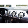 Brushed Stainless Steel A/C Vent Trim w/Etched 'Coyote' for 2015-16 Ford Mustang