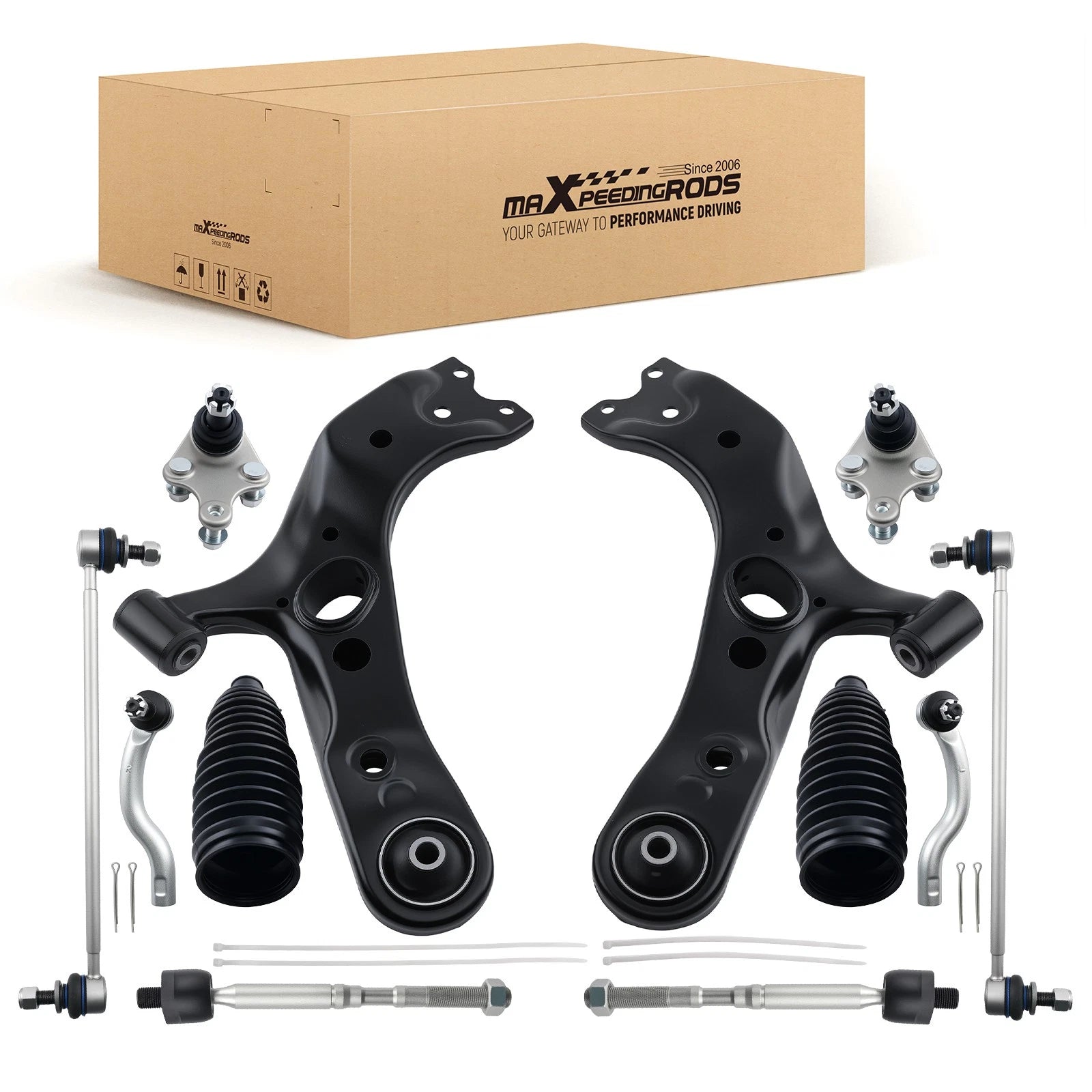 Front Lower Suspension Control Arm w/Ball Joint Sway Bar for Toyota RAV4 (2006–2018)