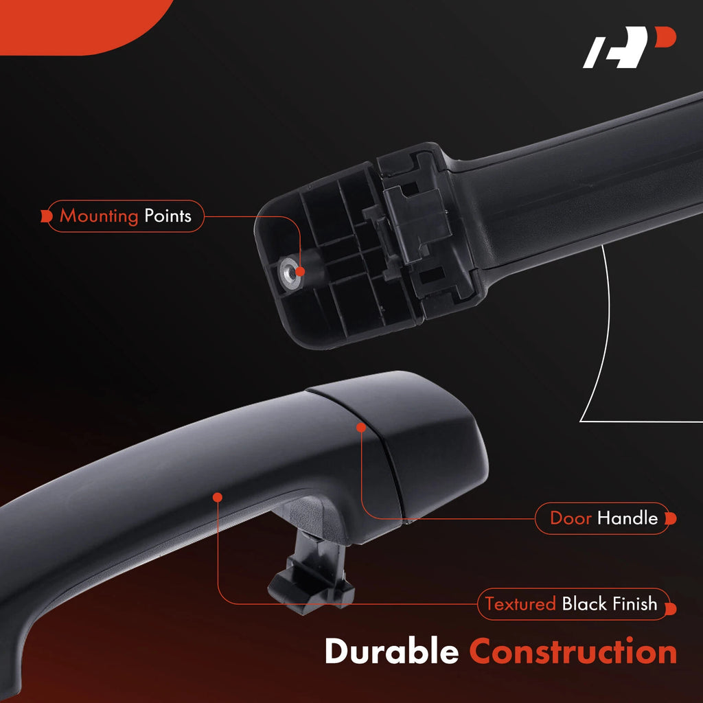 Rear Right Black Exterior Door Handle for Toyota Tundra (2007–2019)