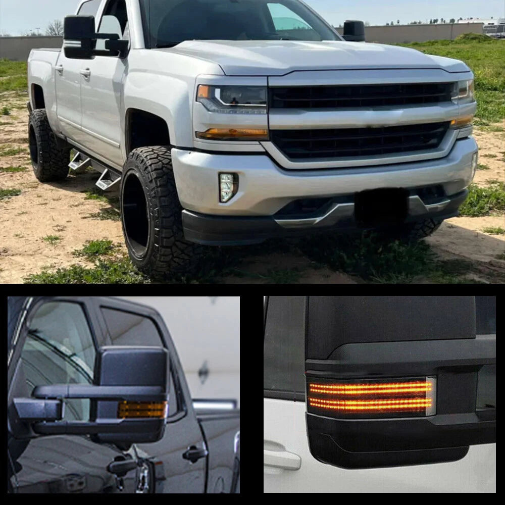 Tow Side Mirror Signal Light Switchback LED for Chevy Silverado GMC Sierra (2014–2018)