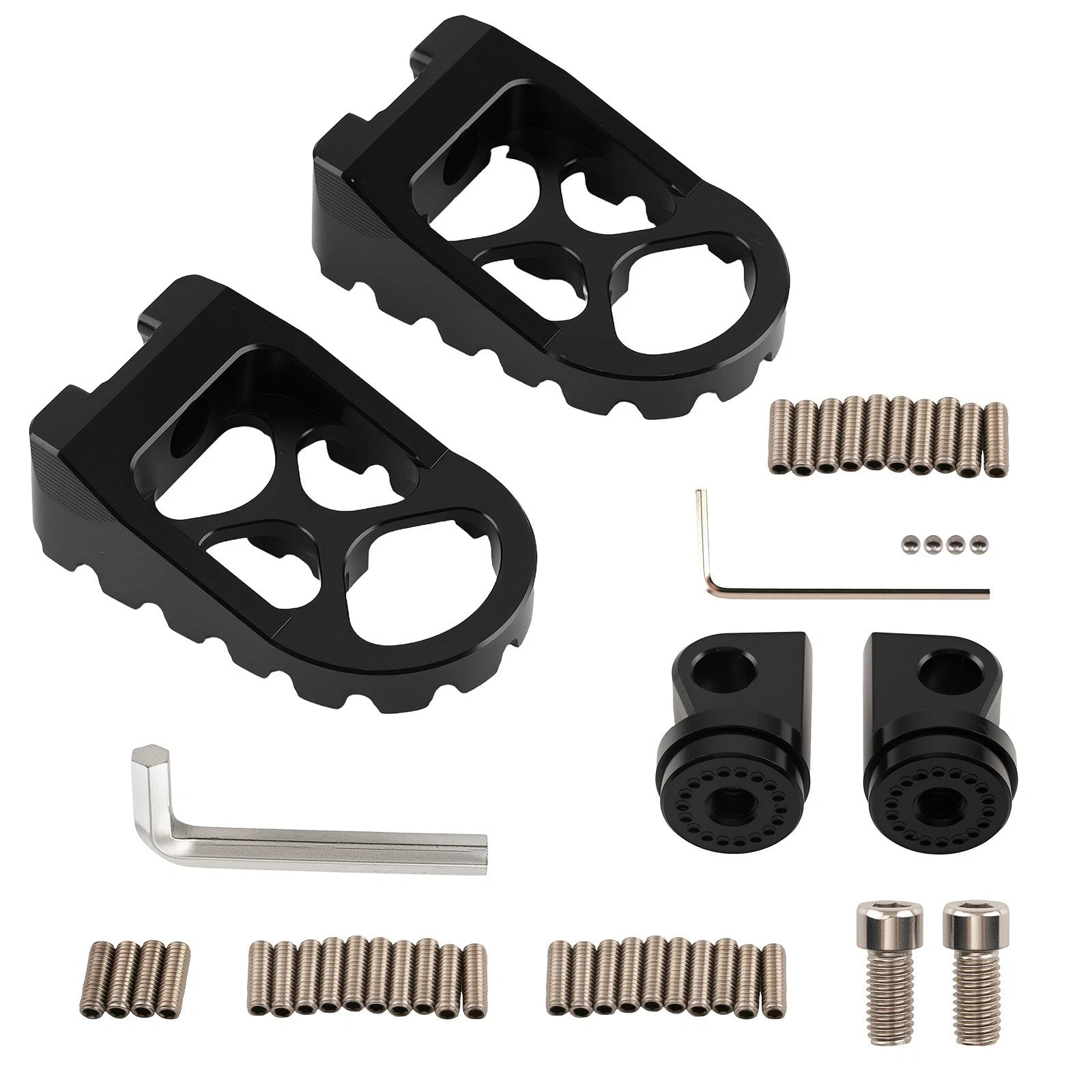 Wide MX Style Foot Pegs for Harley Fatboy, Road Glide, Softail (Pair)