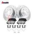 Rear Drilled Slotted Brake Rotors & Ceramic Pads for Honda Pilot (2009–2015)