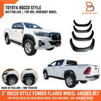 5" Matte Black Fender Flares for Toyota Hilux Ute (2018-2020)
