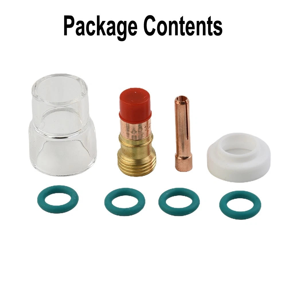 8PCS Gas Lens Glass Cup Kit for WP-17/18/26 (TIG Welding Torch)