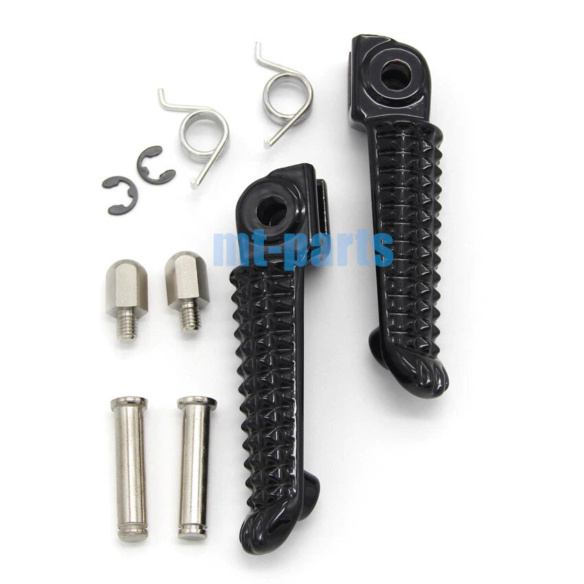 Black Front Footrest Pegs for Yamaha YZF R1/R1M (1998–2019)