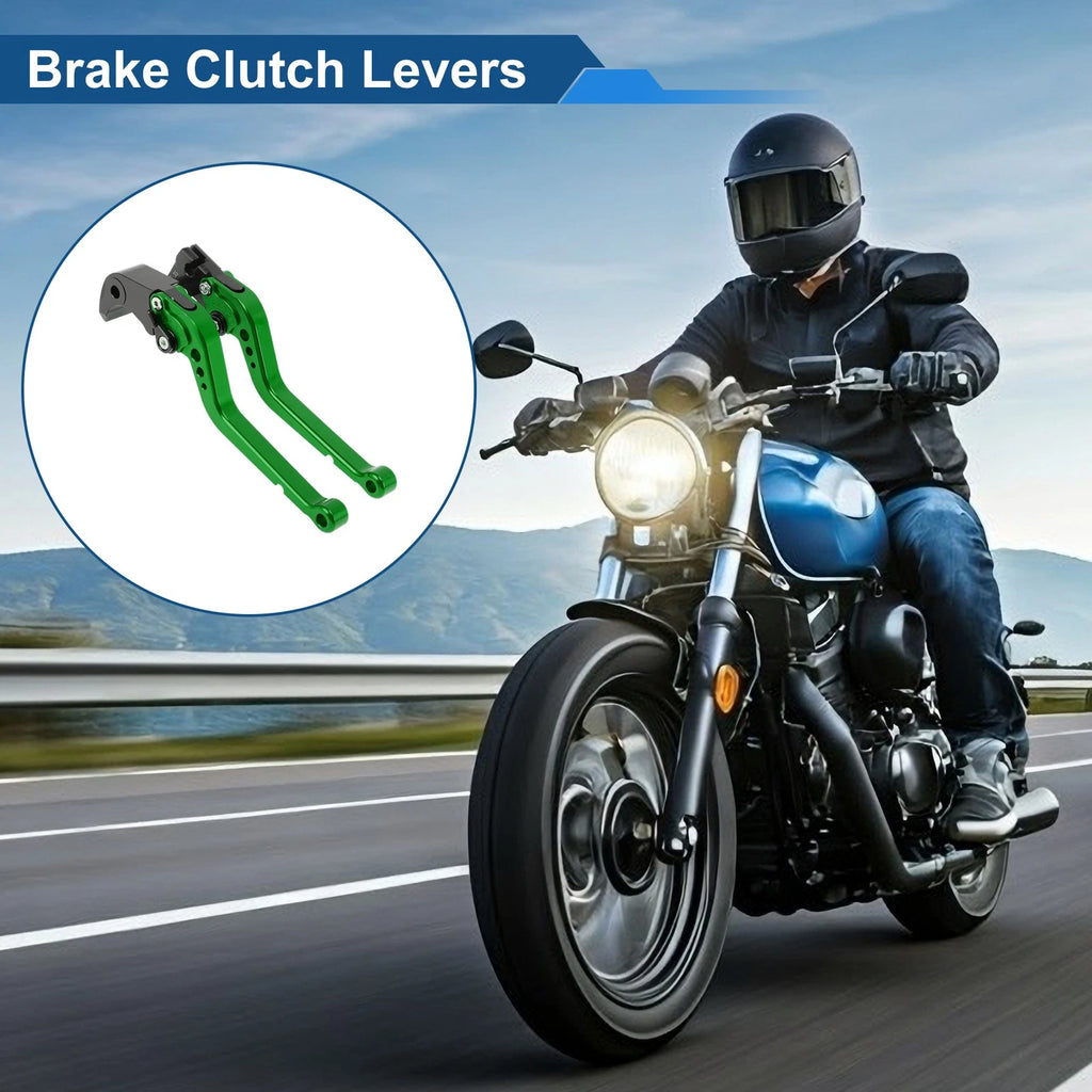 Adjustable Brake Clutch Levers for Suzuki GSXR1000 (2005–2006) Green 1 Pair