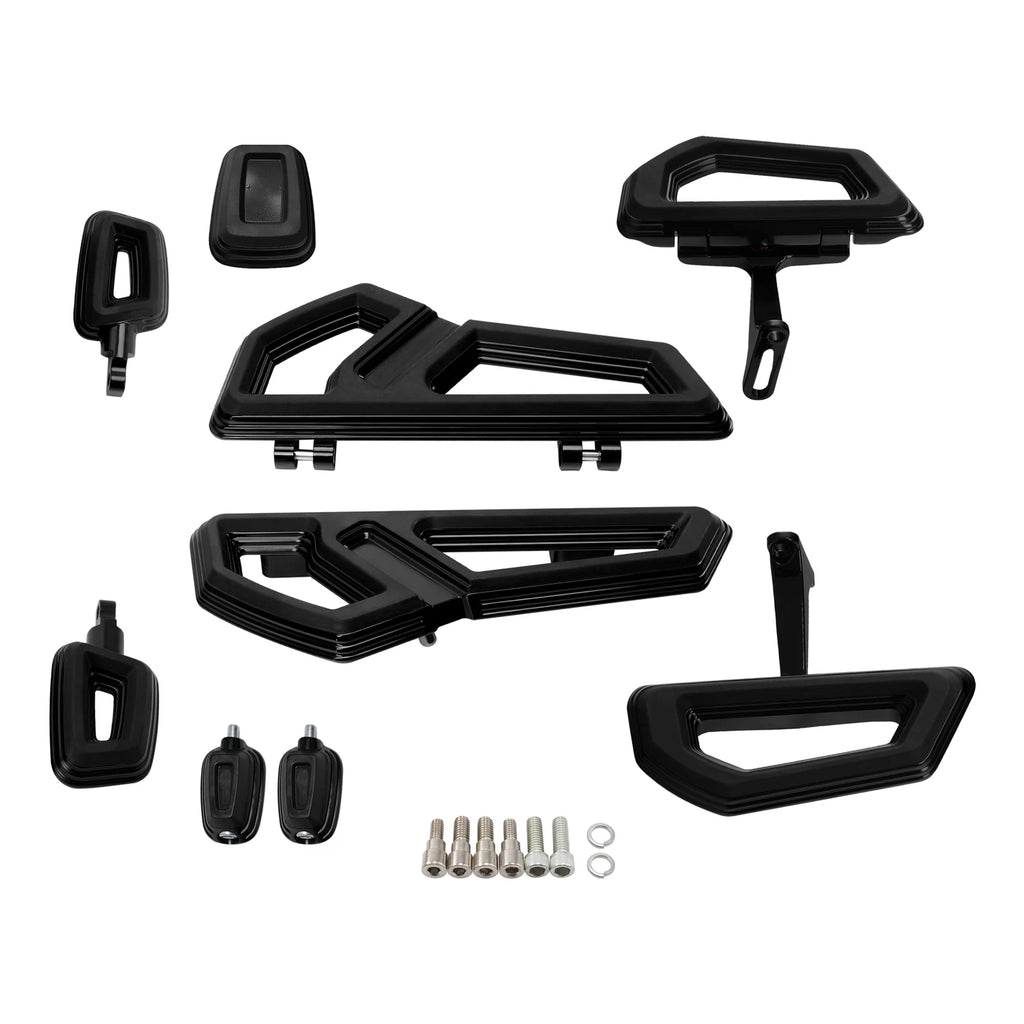 Driver Passenger Footboards Pegs Brake Pedal for Harley Street Glide (2000–2024)