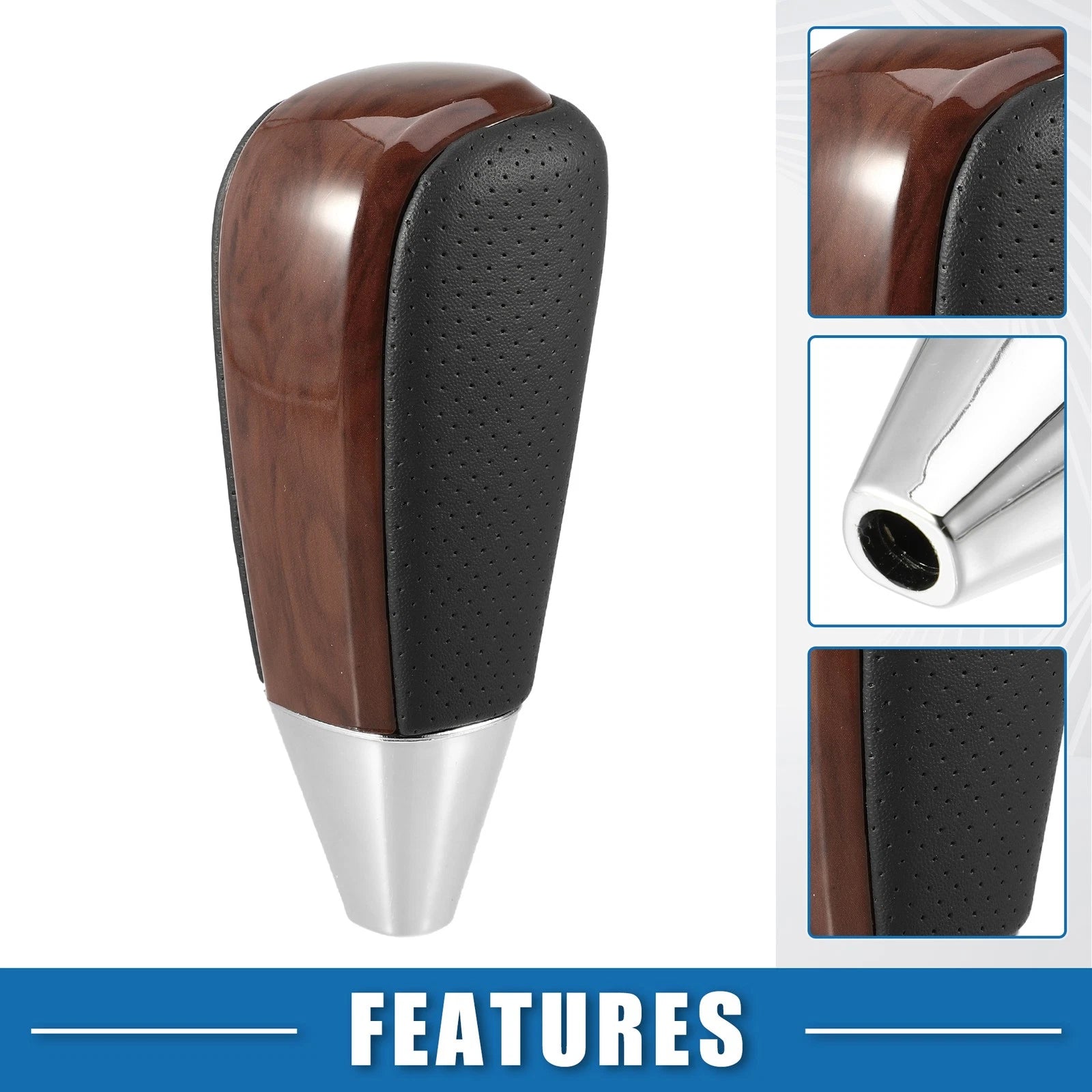 Gear Shift Knob for Toyota Land Cruiser (Plastic, Red Wood Pattern)