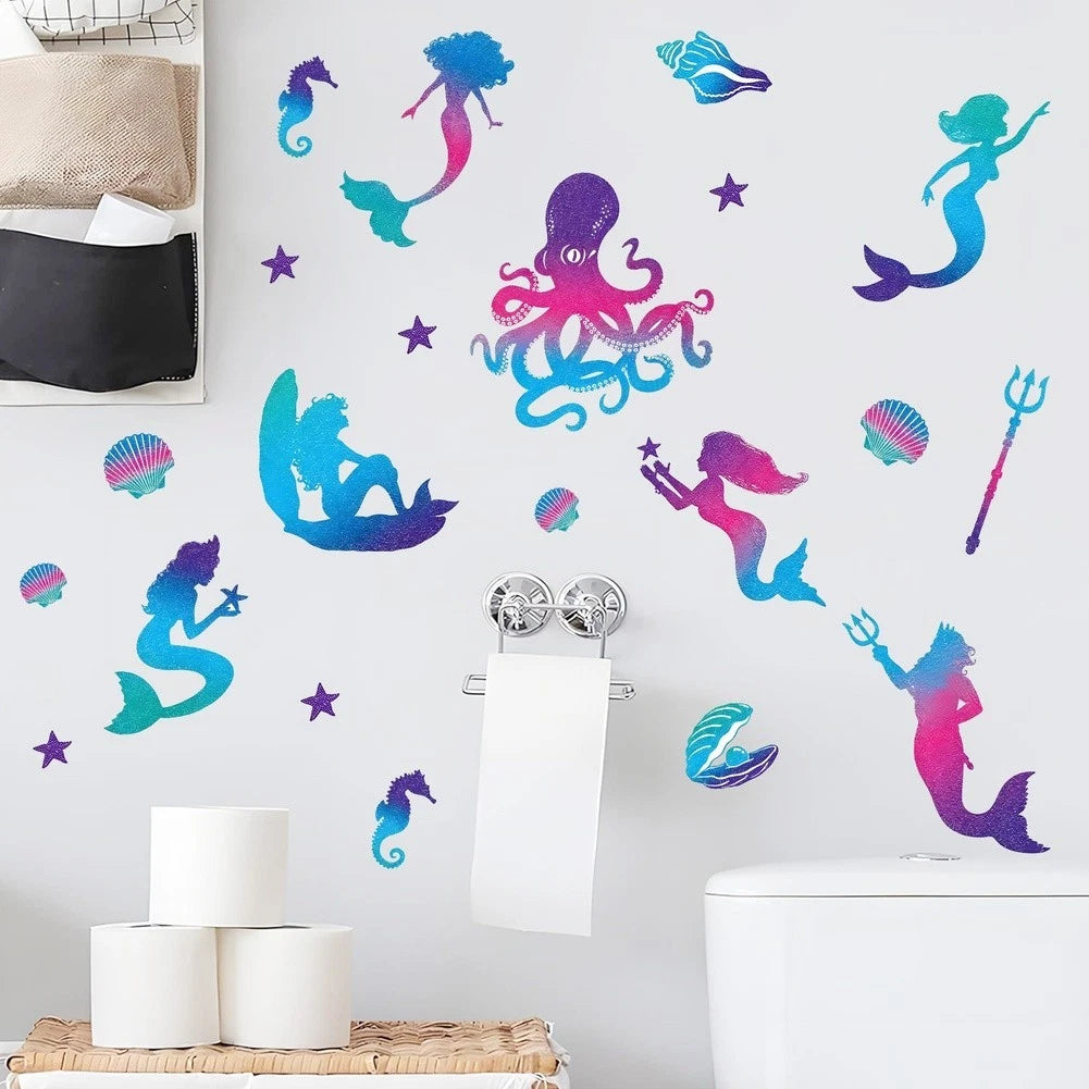 Glow in Dark PVC Wall Sticker for Children's Room (25x25cm)