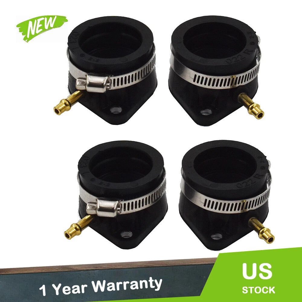 Set of 4 Carburetor Intake Manifold Boots for Kawasaki 1000 LTD Z1 KZ900 KZ1000