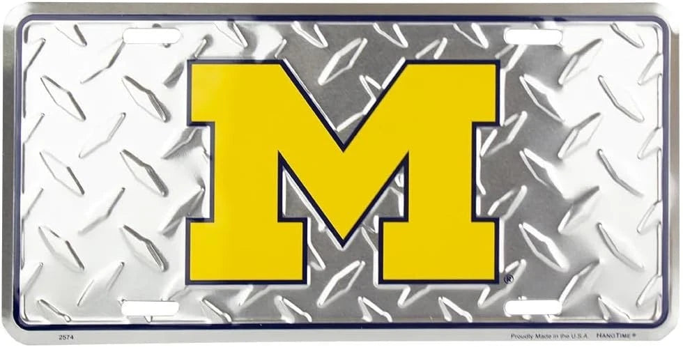 Michigan Wolverines License Plate Sign for Car Truck