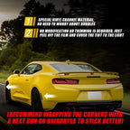 Smoked Side Marker Light Vinyl Tint Film for Chevrolet Camaro (2010–2023)