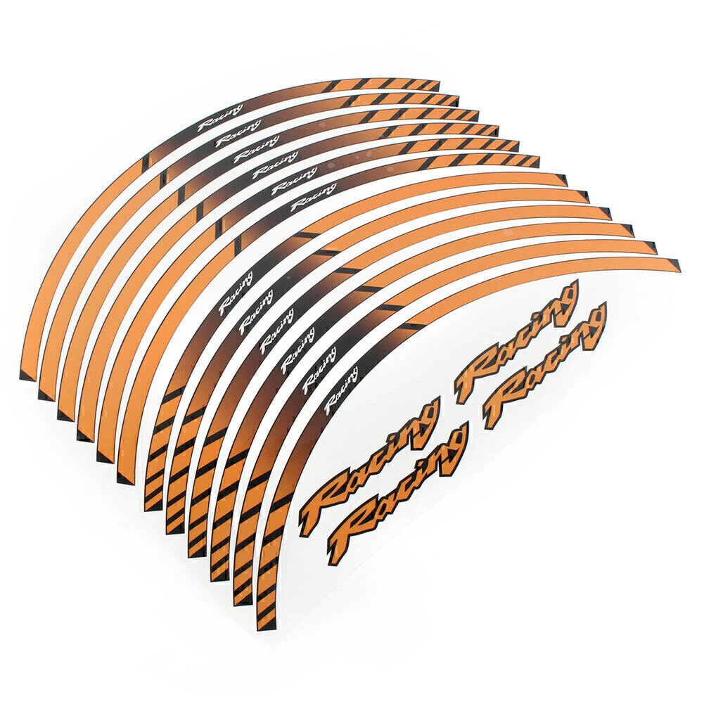 Set of 20 Motorcycle Wheel Rim Tape Decal Stripes 17" 18" Universal