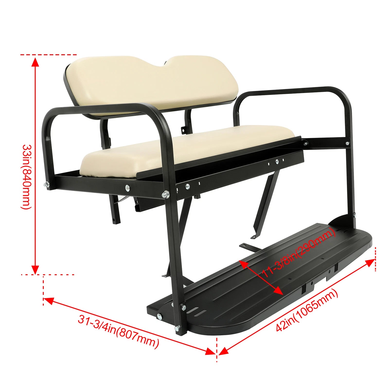 Rear Back Seat Kit for Yamaha Drive G29 Golf Cart (2007–2016)