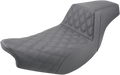 SADDLEMEN Step-Up Seat for Indian (Front Lattice Stitch/Rear Smooth)