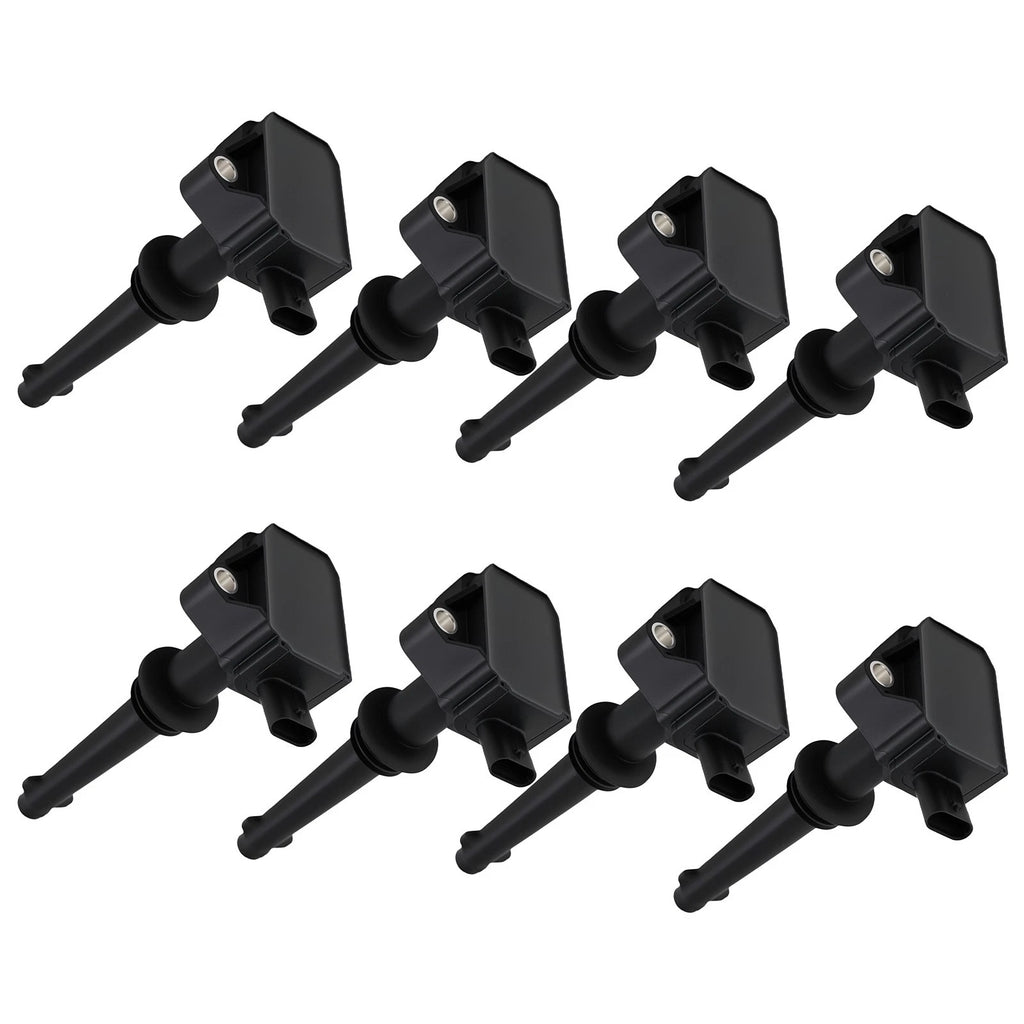 8pcs Ignition Coils for Jaguar XF XJ XK 5.0L V8 (2010–2012) C1787 Black