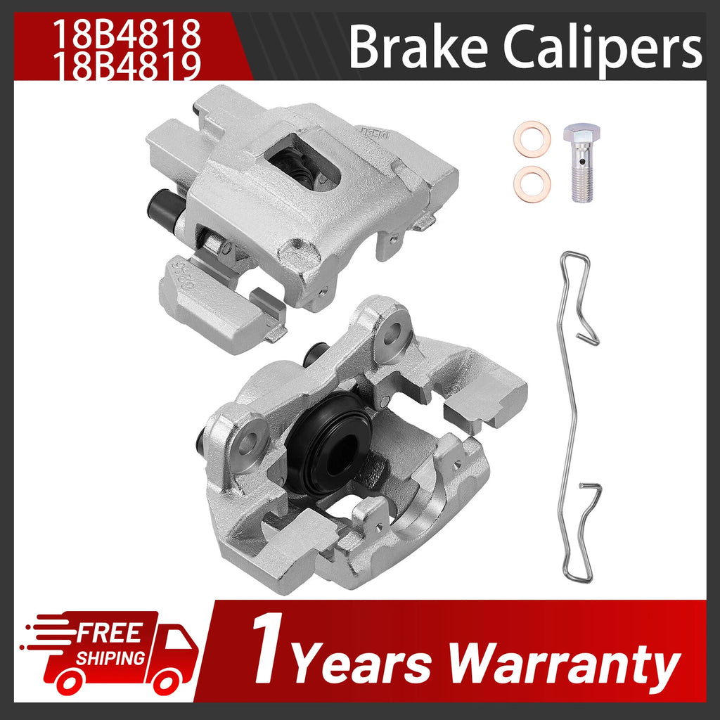 Pair Rear Brake Calipers with Bracket for Jeep Grand Cherokee (1999–2004)