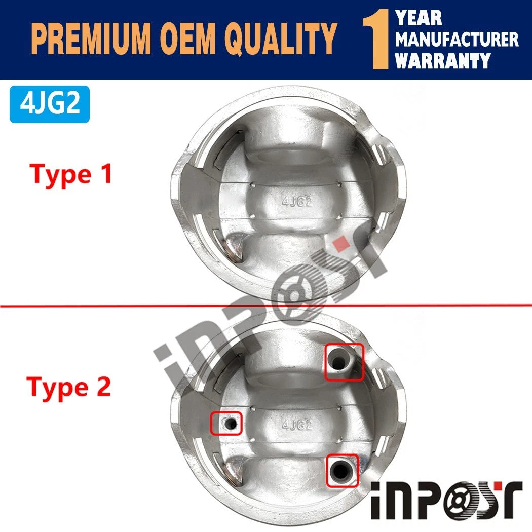 4JG2 STD Overhaul Rebuild Kit for Isuzu 4JG2 4JG2T (1990–2002)