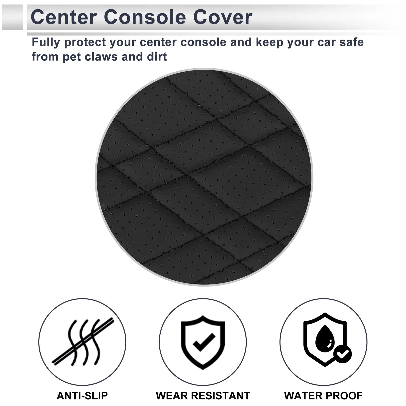 Center Console Cover for BMW X1 (2016–2022) Black 1 Pc
