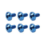 6 x Blue Titanium Alloy M5x25mm Torx Head Bolts for Bike Motor