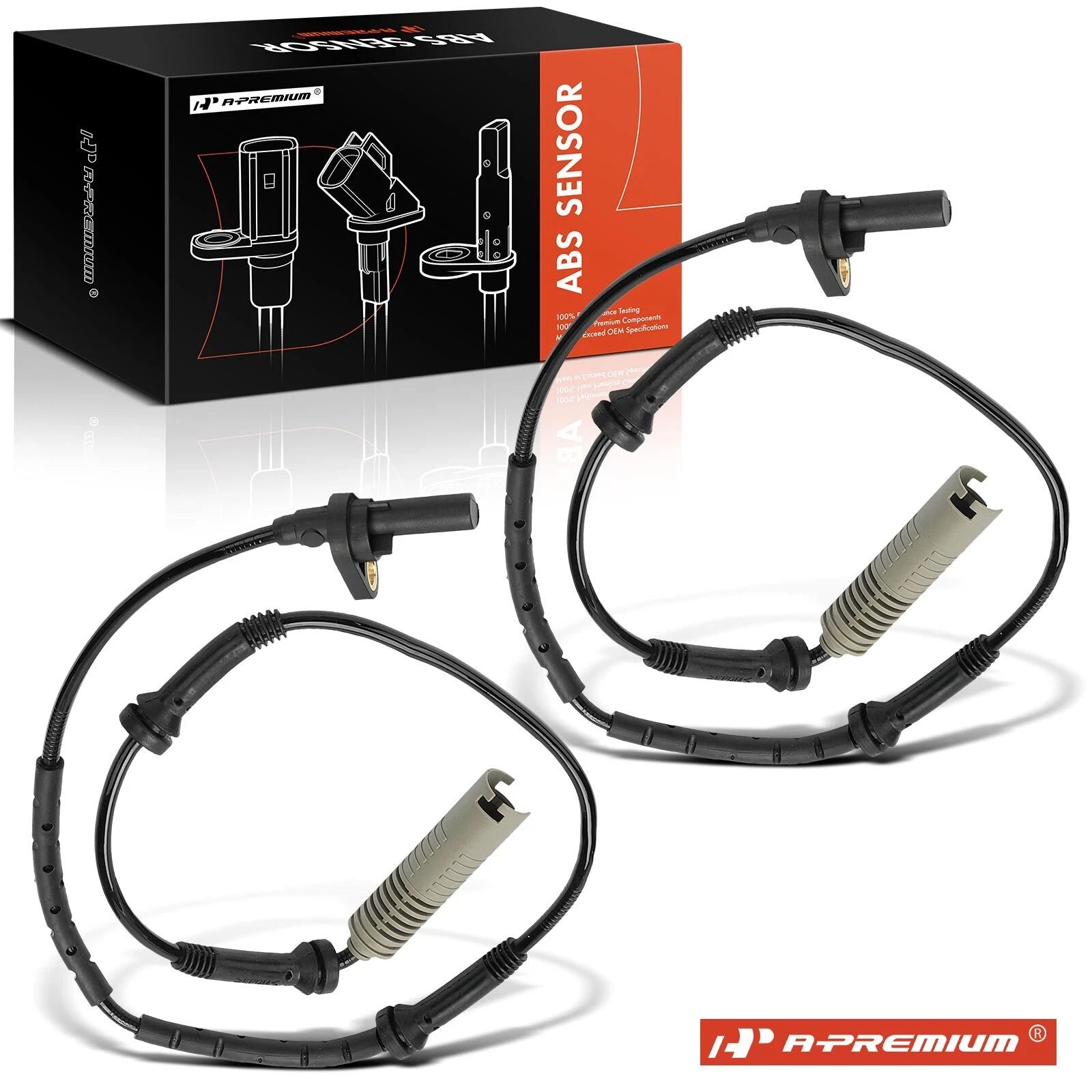 2X Front ABS Wheel Speed Sensor for BMW 745i 745Li (2002–2003)